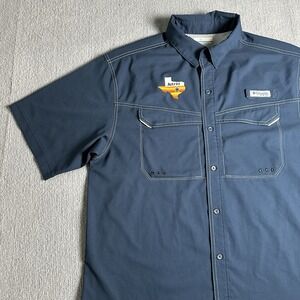 Houston Astros‎ Columbia Mens Tamiami Omni Shade Button Down Shirt Medium